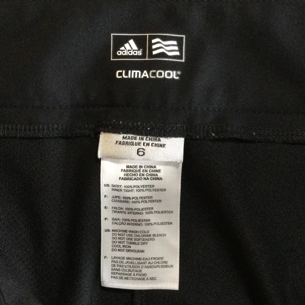 Adidas Climacool Skort Skirt Golf Black Sport Tennis Athletic Active 6 - Picture 7 of 11